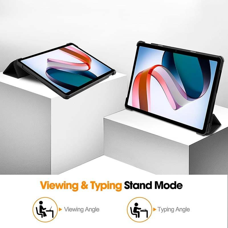 ángulos de soporte de la Funda Compatible negra para Xiaomi Redmi Pad SE