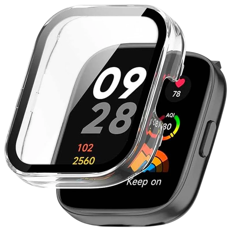 Coque PC + Verre Trempé Xiaomi Redmi Watch 3 Transparent