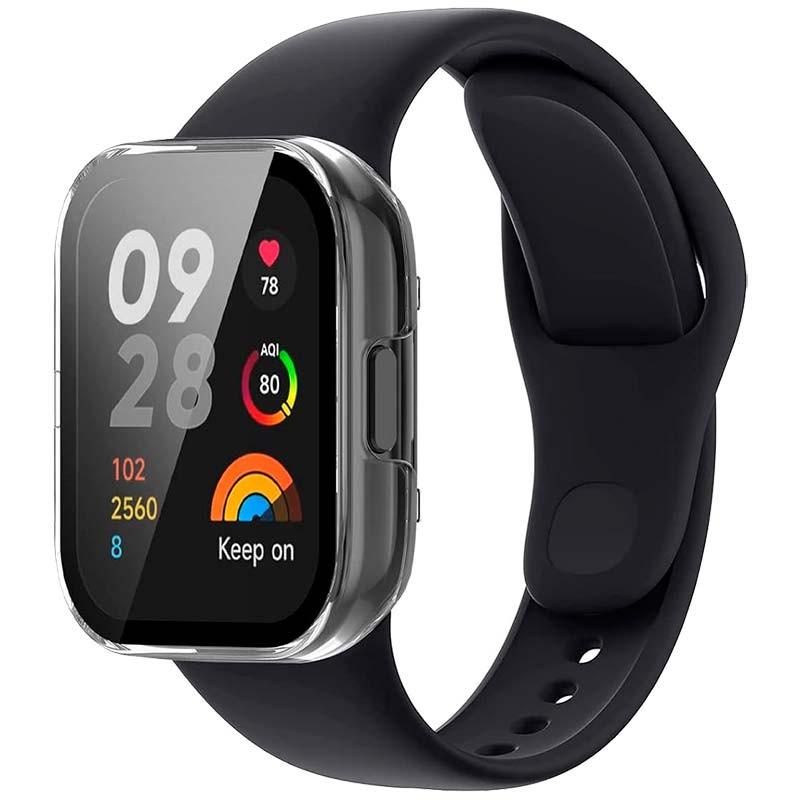 Vista traseira da Capa PC transparente + Vidro Temperado Xiaomi Redmi Watch 3
