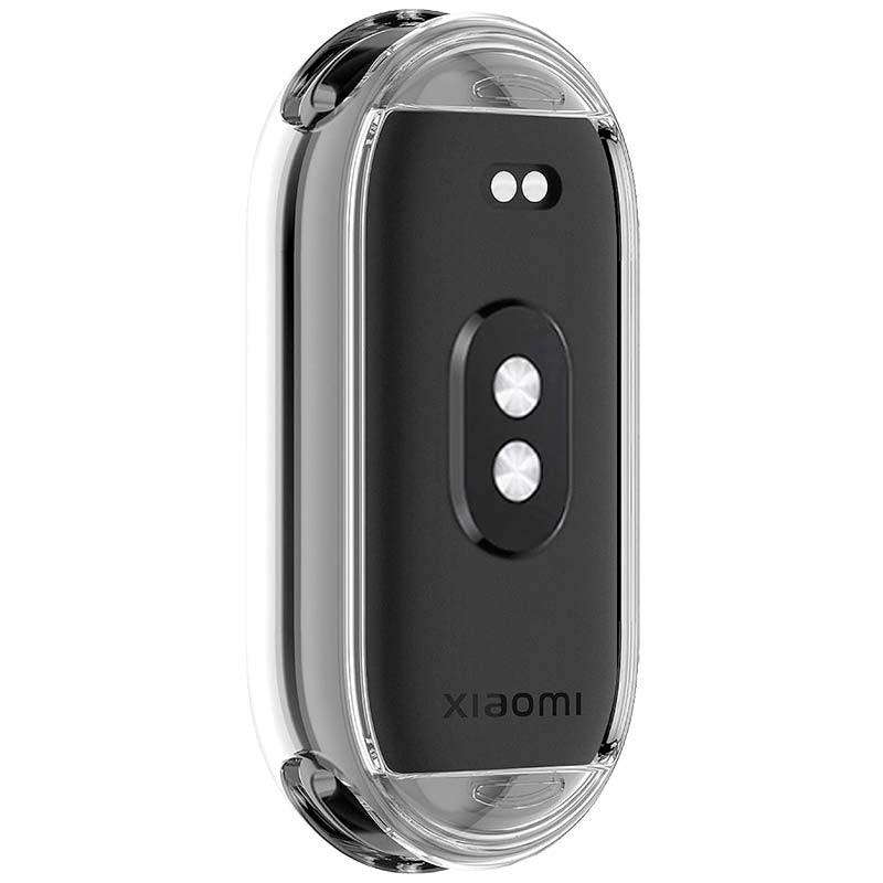 vue avant de la Coque PC transparent + Verre Trempé Xiaomi Mi Smart Band 8