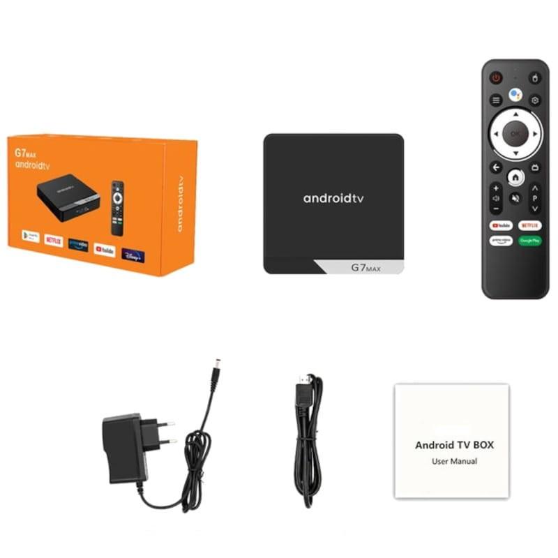 Contenu de la boîte de G7 Max S905X4 4Go/64Go Commande Vocale Double Wifi Android 11 - Android TV