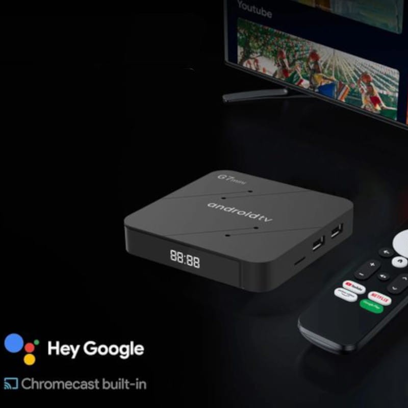 Conexiones de G7 Mini S905W2 2GB/16GB Dual Wifi Control por Voz Android 11 - Android TV