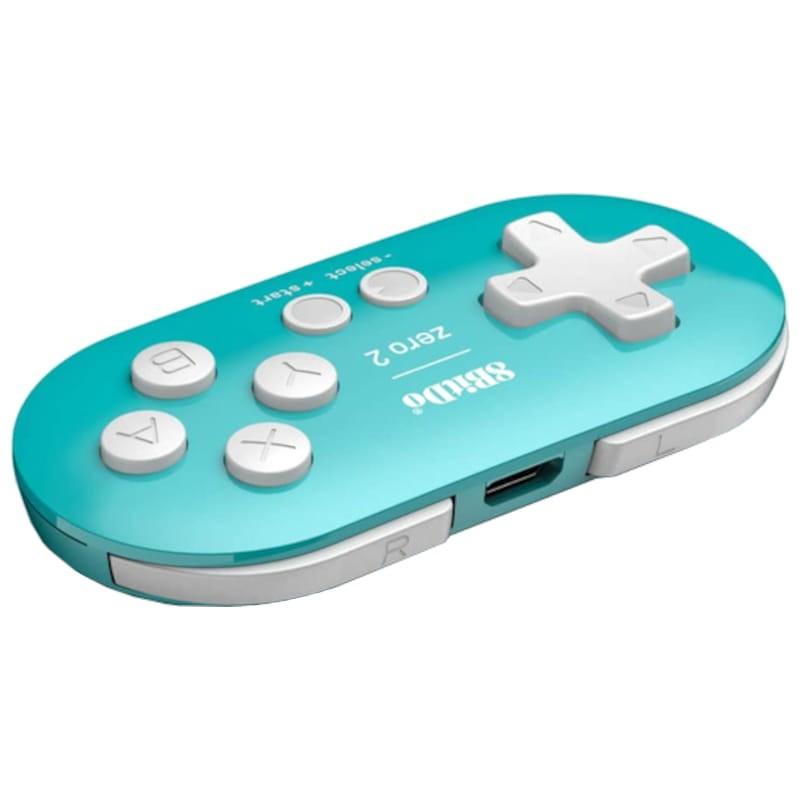 Manette de jeu Bluetooth 8BitDo Zero 2 Bleu - Adaptable