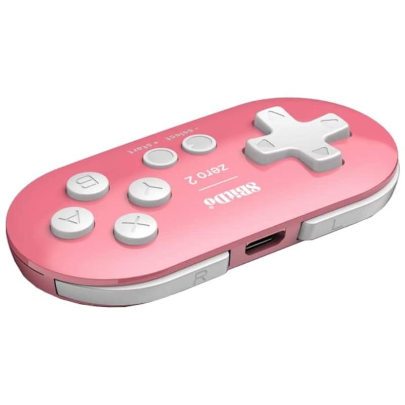Manette de jeu Bluetooth 8BitDo Zero 2 Rose - Adaptable
