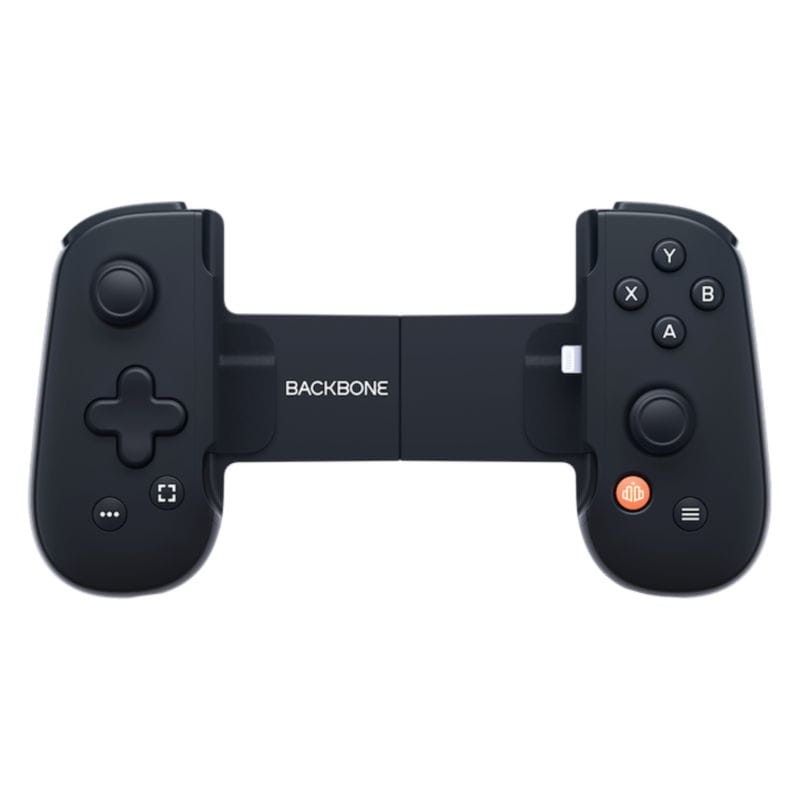 Vue frontale du Gamepad BACKBONE One Mobile pour iPhone (Lightning) Xbox Edition Noir