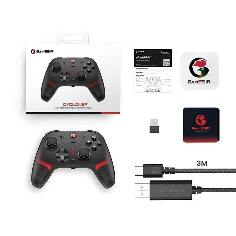 Contenido de la caja de Mando GameSir Cyclone 2 Midnight Negro - Gamepad Nintendo Switch/PC/Smartphones