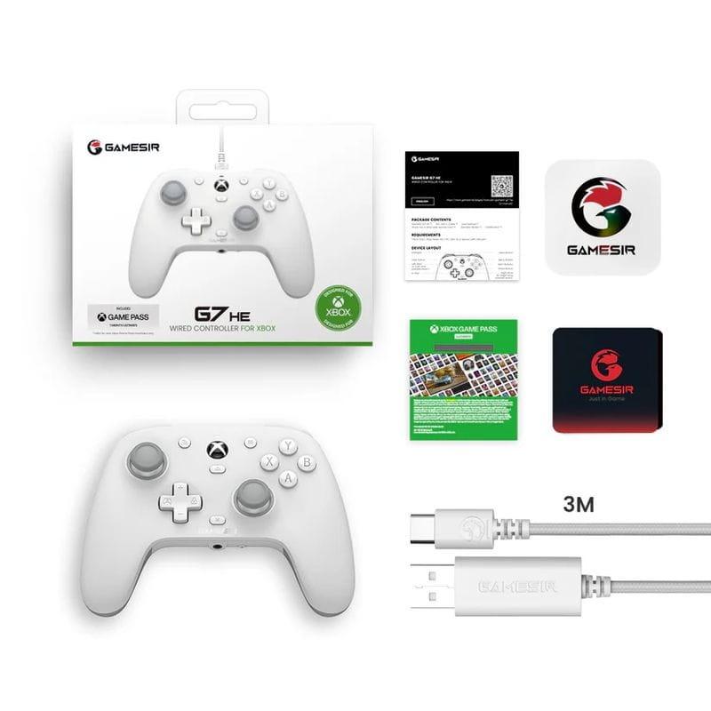 Contenido de la caja de Mando GameSir G7 HE Blanco - Gamepad XBOX/PC