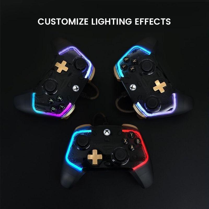 Lumières RVB de Manette GameSir Kaleid Flux Noir - Manette de jeu pour XBOX/PC