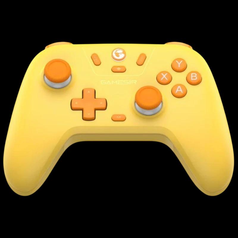 Comando GameSir T4 Nova Lite Sem Fio Amarelo - Para Nintendo Switch/PC/Smartphone/Tablet/iOS/Android TV Box - Com efeito Hall