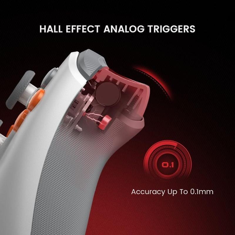 Gatilhos de efeito Hall de Comando GameSir T7 Branco - Comando para XBOX / PC