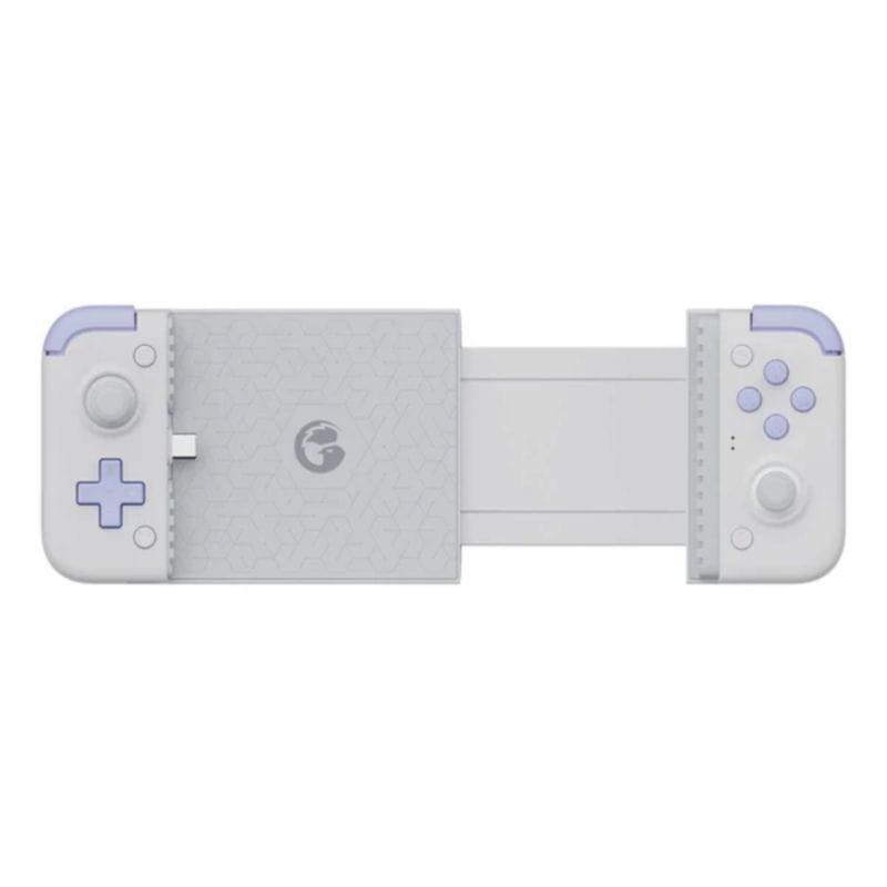 Detalhe do Gamepad Gamesir X2s Branco / Violeta