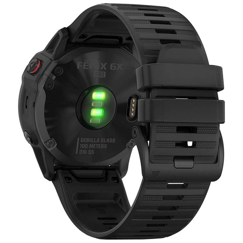 Garmin Fenix 6X Negro Correa Negra 51mm - Trasera