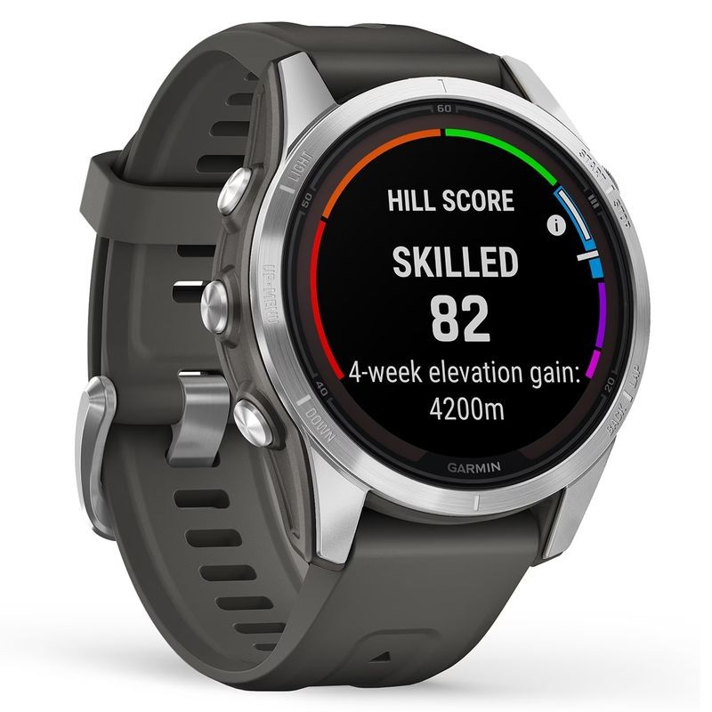 Pantalla de Garmin Fenix 7S Pro Solar 42 mm Plata – Reloj inteligente