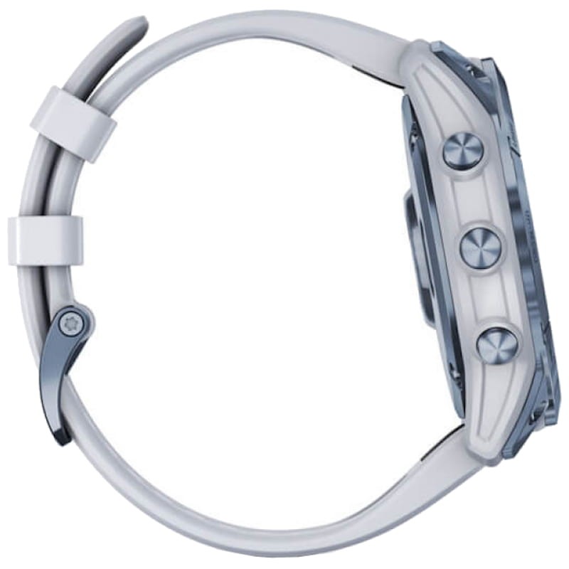 Garmin Fénix 7X Sapphire Azul Correa Blanca - Reloj inteligente - Lateral izquierdo