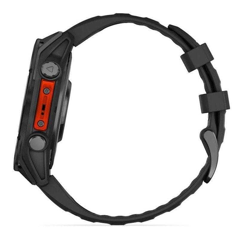 Lateral derecho de Garmin Fenix 8 AMOLED 47mm Acero Negro - Reloj Inteligente