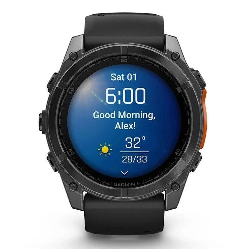Frontal de Garmin Fenix 8 AMOLED 51mm Acero Negro - Reloj Inteligente