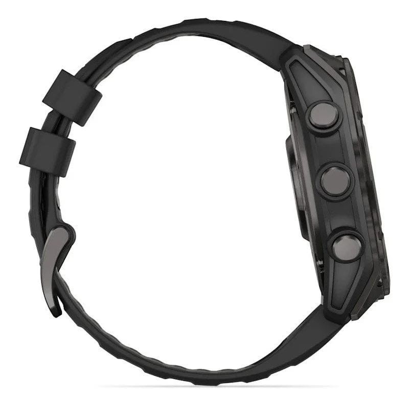 Lateral derecho de Garmin Fenix 8 AMOLED 51mm Acero Negro - Reloj Inteligente