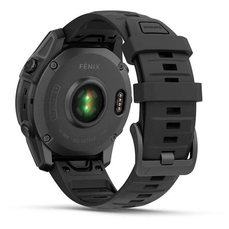 Trasera de Garmin Fenix E 47mm Acero Gris - Reloj Inteligente