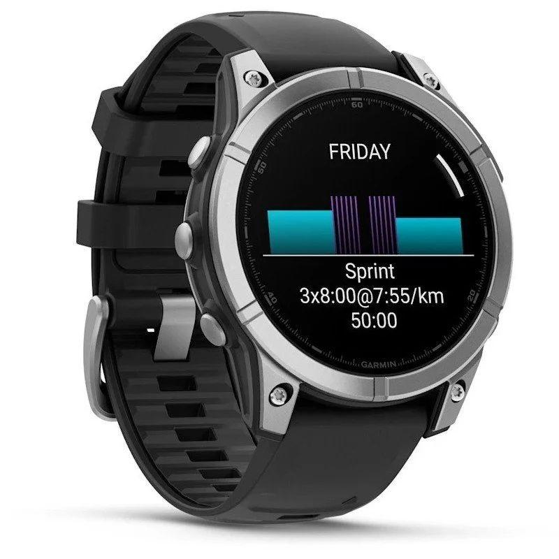 Pantalla de Garmin Fenix E 47mm Acero Negro - Reloj Inteligente