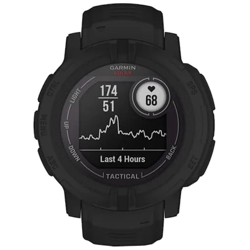 monitor del ritmo cardíaco del Reloj inteligente Garmin Instinct 2 45mm Solar Tactical Edition Negro