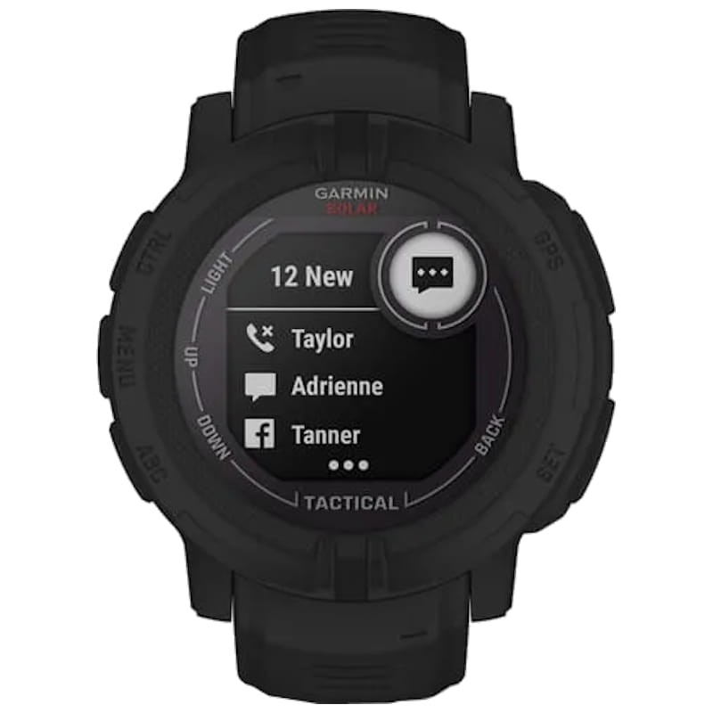notificaciones del Reloj inteligente Garmin Instinct 2 45mm Solar Tactical Edition Negro