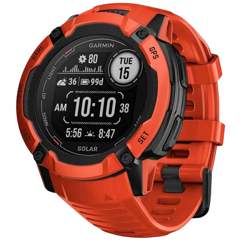 Smartwatch Garmin Instinct 2X Solar 50mm Vermelho