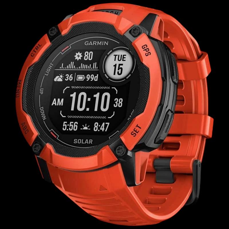 Smartwatch Garmin Instinct 2X Solar 50mm Vermelho