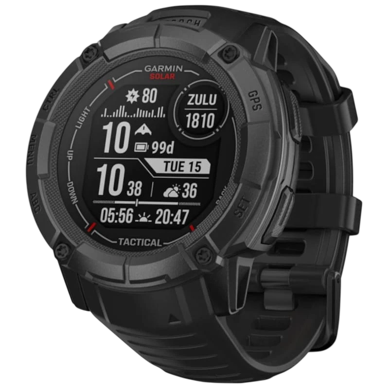 Garmin Instinct 2X Solar Tactical Edition 50 mm Preto - Relógio inteligente com GPS