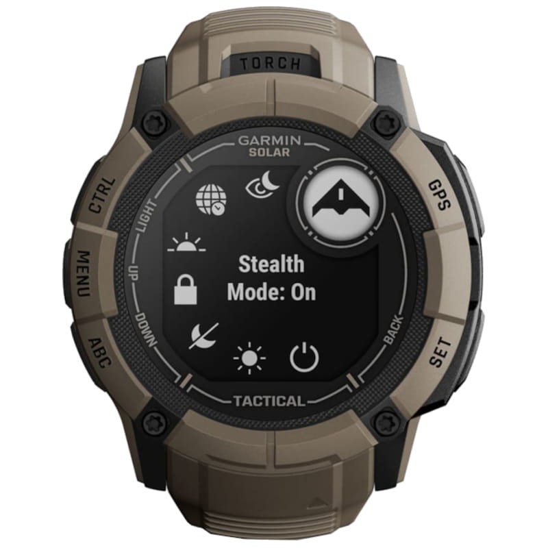 Garmin Instinct 2X Solar Tactical Edition 1.1 Castanho - Smartwatch Modo Stealth