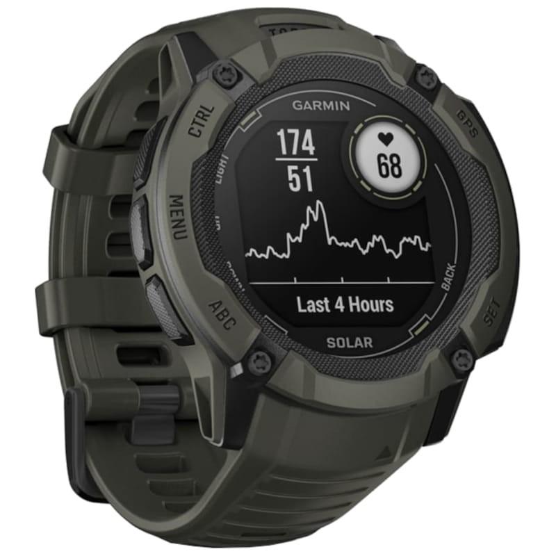 Garmin Instinct 2X Solar 1.1 GPS Verde - Smartwatch Vista frontal lado direito