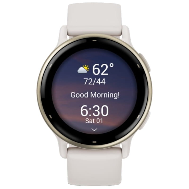 Garmin vivoactive 5 Cream - Montre intelligente vue de face