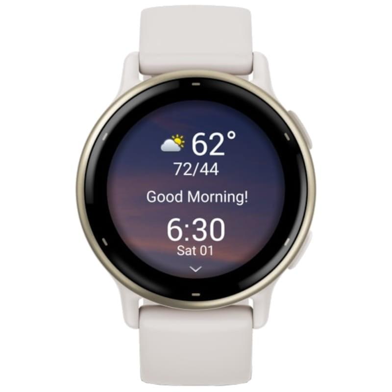 Garmin vivoactive 5 Cream - Montre intelligente vue de face