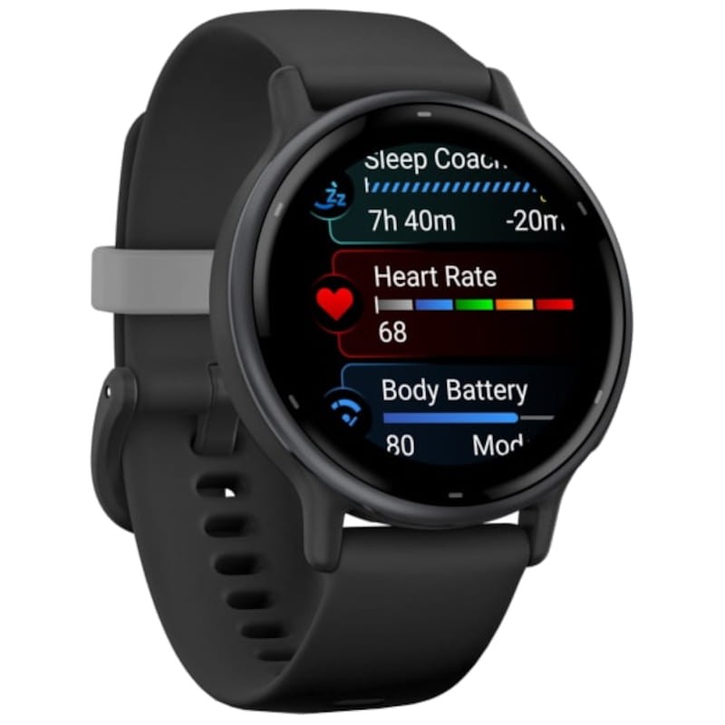 Garmin vivoactive 5 Preto - Smartwatch vista frontal lado direito