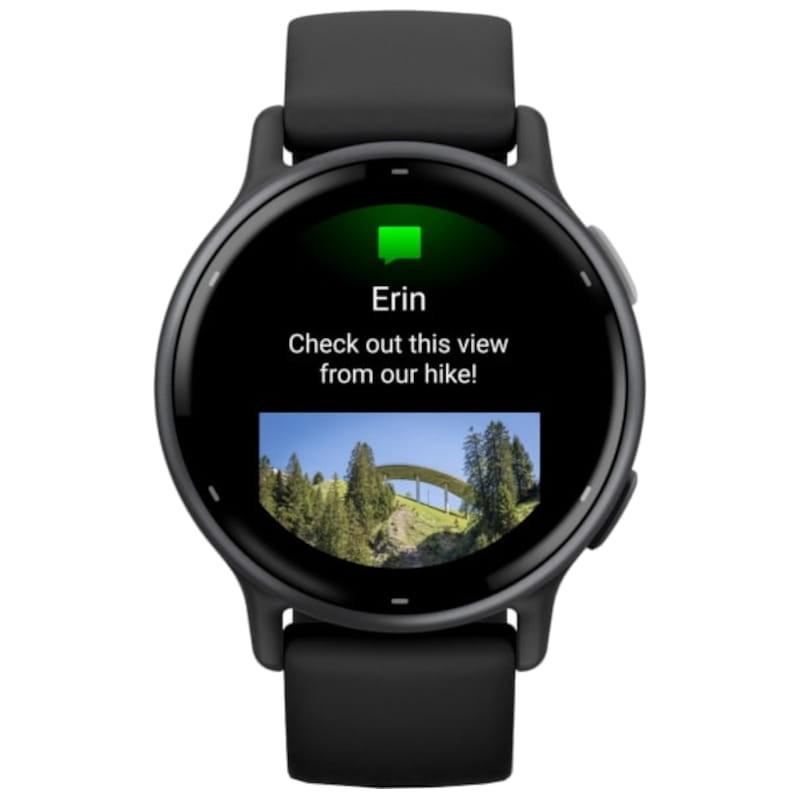 Garmin vivoactive 5 Preto - Smartwatch Notificações de vista frontal