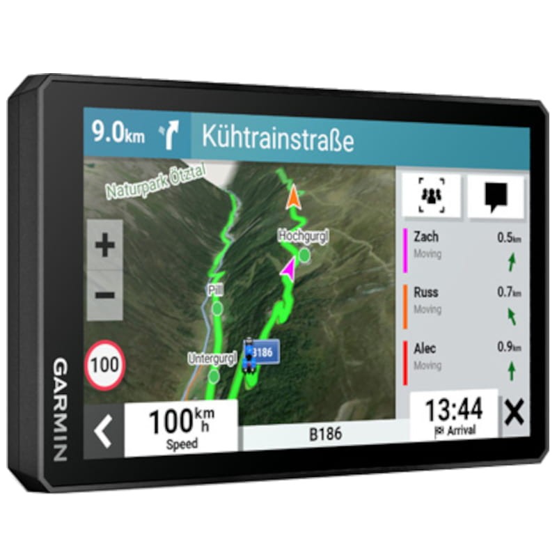 Garmin zūmo XT2 MT-S Preto - Navegador de motocicleta Vista frontal lado esquerdo