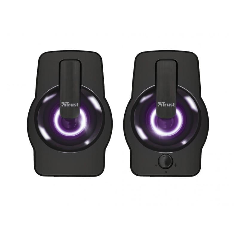 Trust Gemi 6 W Negro - Altavoces PC iluminados en morado