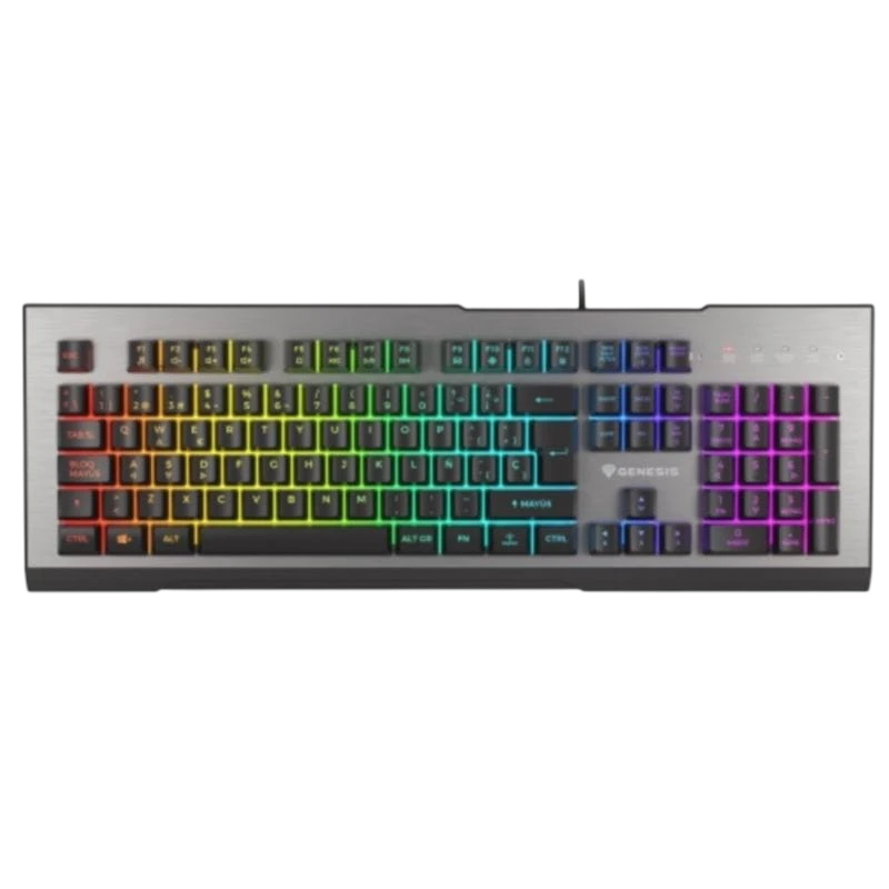 Genesis Rhod 500 RGB 8 ms Negro / Plata - Teclado gaming