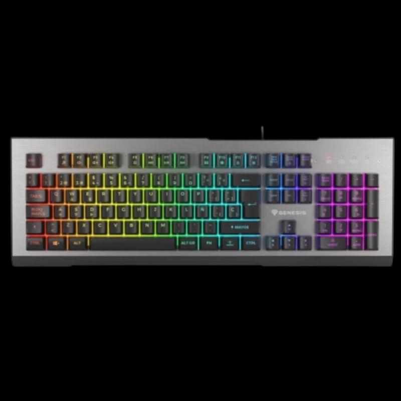Genesis Rhod 500 RGB 8 ms Noir / Argent - Clavier de jeu