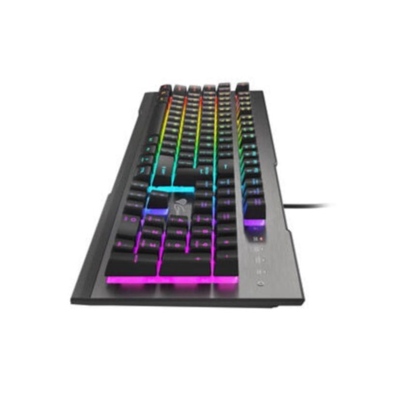 Vue latérale du Clavier Gaming Genesis Rhod 500 RGB Noir / Argent