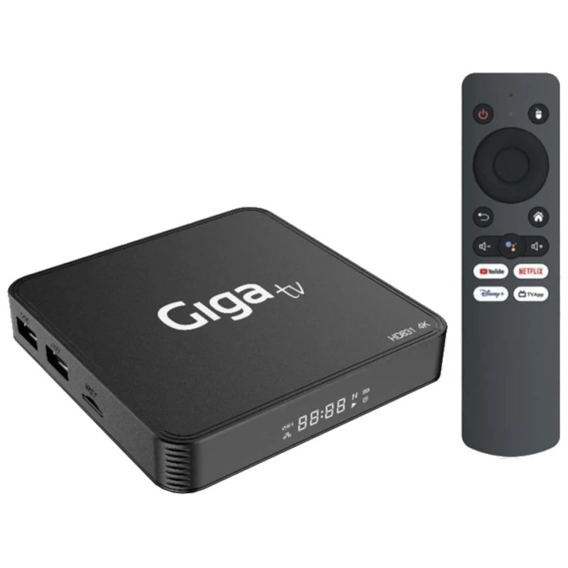 Giga TV HD831 Allwinner H618 2GB/16GB Android 12 Negro - Android TV