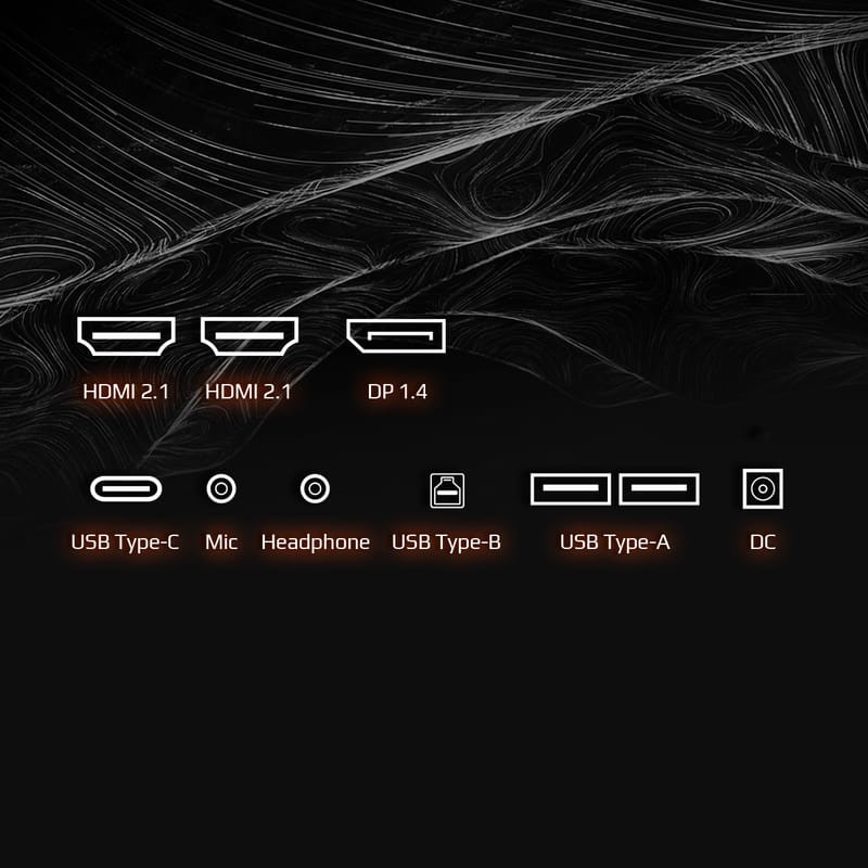 Conexiones y puertos del Monitor Gigabyte AORUS FO32U 31.5 4K UHD Negro