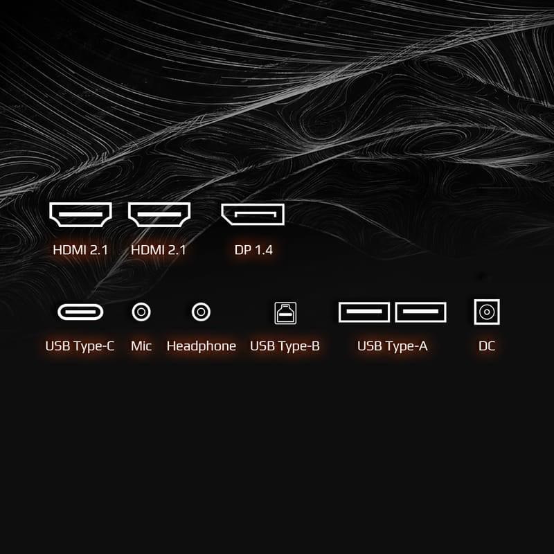 Conexiones y puertos del Monitor Gigabyte AORUS FO32U 31.5 4K UHD Negro