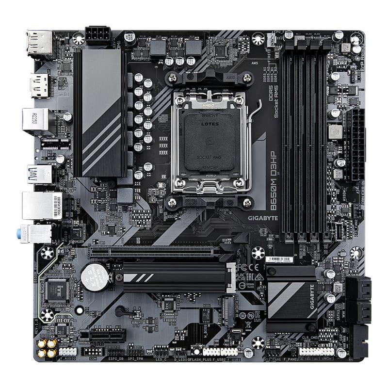 Gigabyte B650M D3HP AM5 micro ATX - Carte mère Vue avant