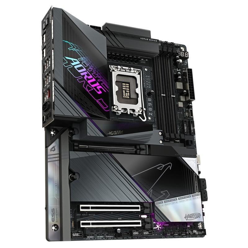 Gigabyte Z890 AORUS MASTER LGA 1851 ATX - Placa Base Vista frontal lado derecho