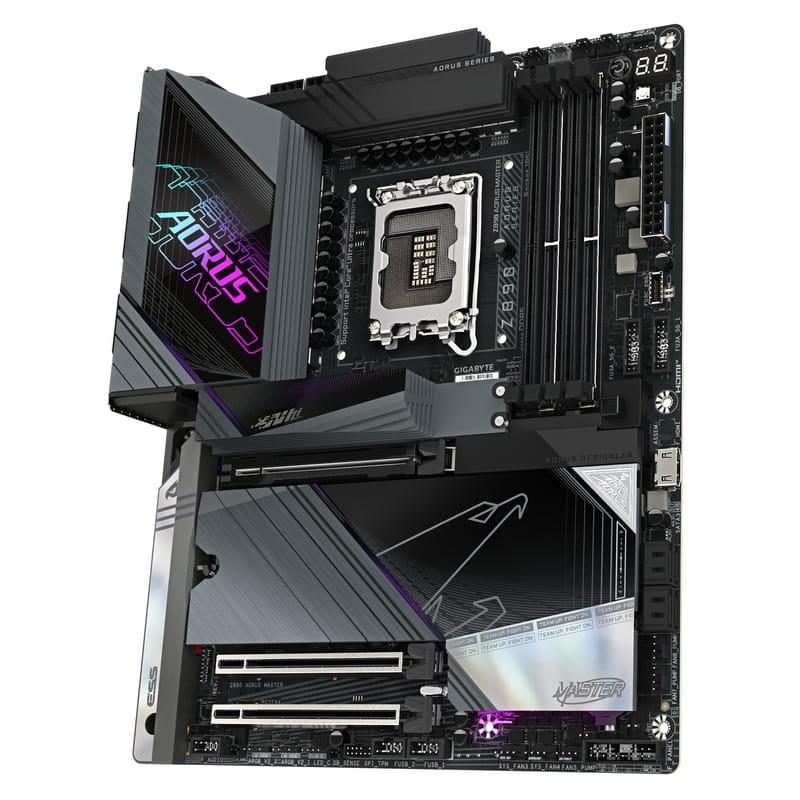 Gigabyte Z890 AORUS MASTER LGA 1851 ATX - Placa Base Vista frontal lado izquierdo