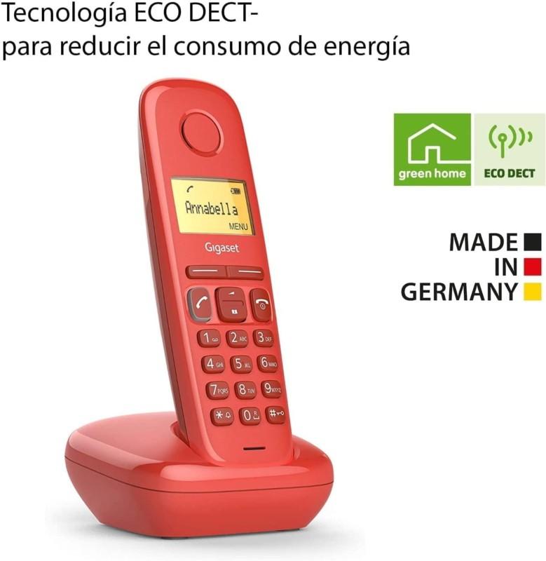 Gigaset A170 DECT/analógico Granate - Teléfono fabricado en Alemania