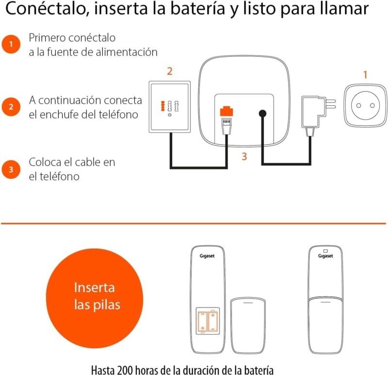 Gigaset A170 DECT/analógico Granate - Teléfono instrucciones 