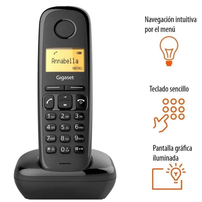 Gigaset A170  Negro - Teléfono DECT características