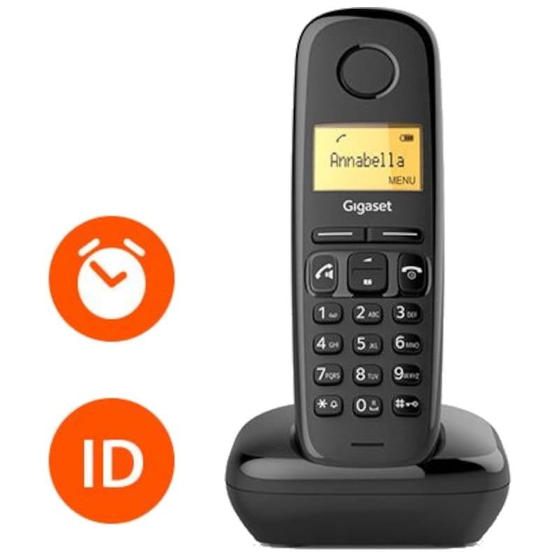 Alarmas de Gigaset A270 Teléfono DECT/analógico Negro - Teléfono