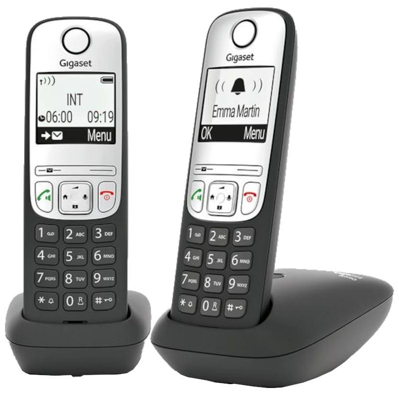 Gigaset A690 Duo Teléfono DECT/analógico Negro - Teléfono Fijo